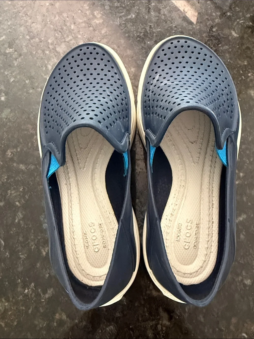 CROCS Boys Citylane Navy Boat Shoes